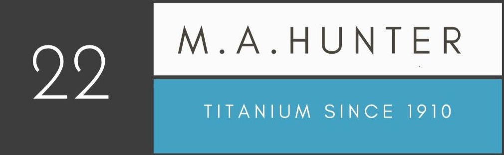 M.A. Hunter eyewear logo, available at Mortdale Eyecare